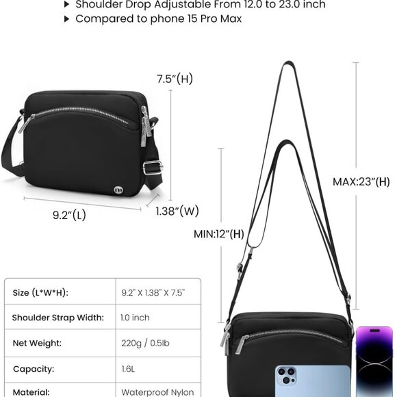 Small Crossbody Bag for Women, Trendy Casual Crossbody Purse Adjustable Strap, M - Picture 3 of 6
